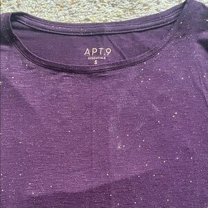 Apt. 9 Women's Sparkle Purple Tee